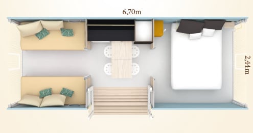 Plan Mobile Home : Loggia